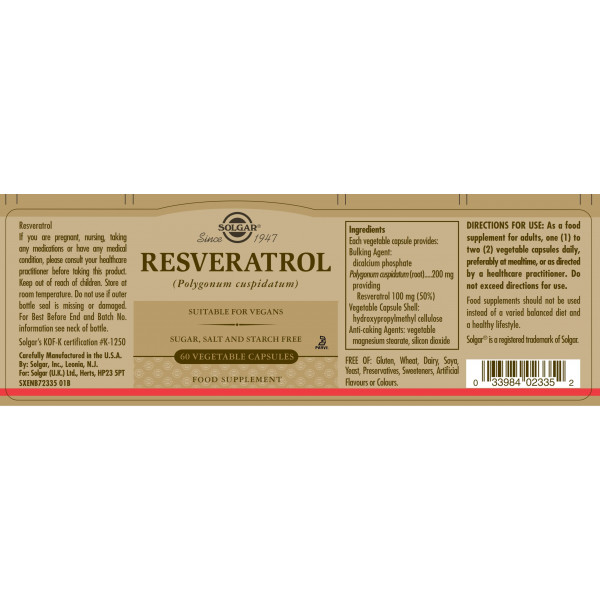 Resveratrol 100 mg (60 kapsler) / / Helsemagasinet vitenskap og fornuft