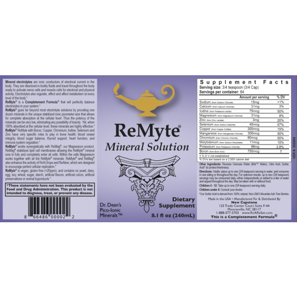 ReMyte mineraloppløsing (480ml) / / Helsemagasinet vitenskap og fornuft