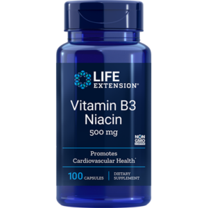 Vitamin B3 niacin 500 mg (100 kapsler)