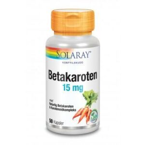 Betakaroten kompleks 15 mg (50 kapsler)