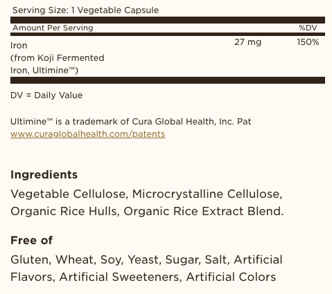 Solgar: Fermentert koji-jern 27 mg (30 kapsler) / / Helsemagasinet vitenskap og fornuft