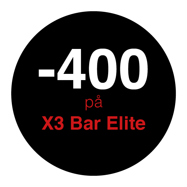 Kr. 400 i rabatt på populære X3 Bar Elite